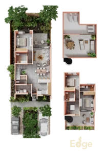 3 recamaras aldea savia